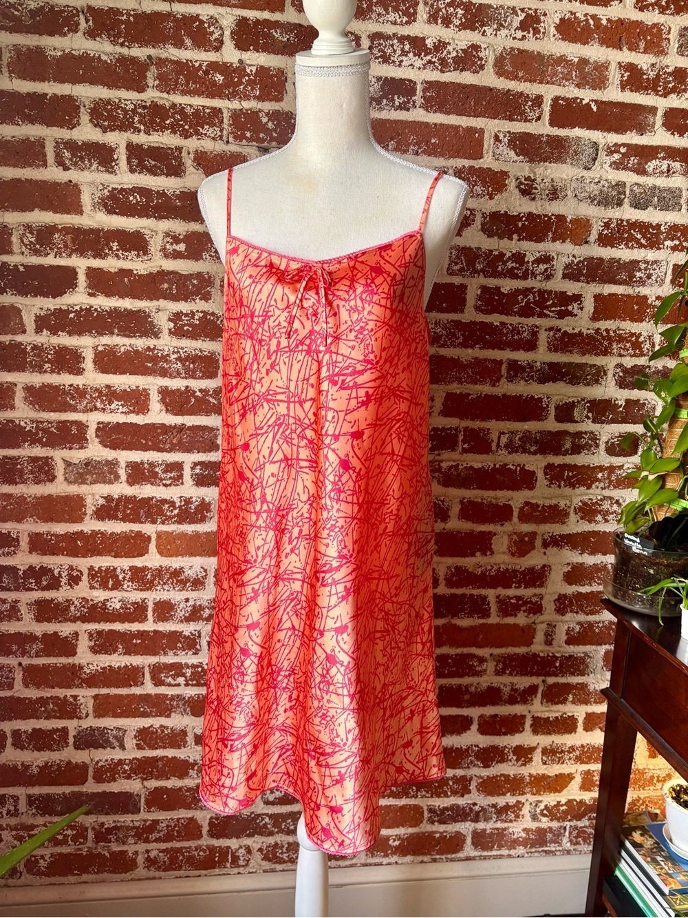 Y2K Jaclyn Smith Peach/Pink Slip Dress